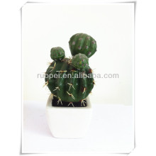 Mini bonsai em vasos de cactos artificiais realistas, feito na China